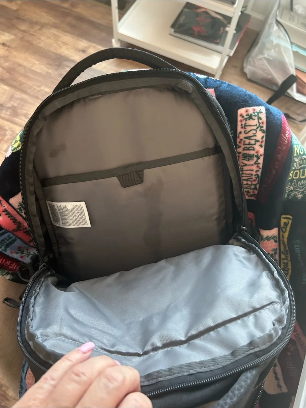 The North Face Black Backpack with Front Bungee